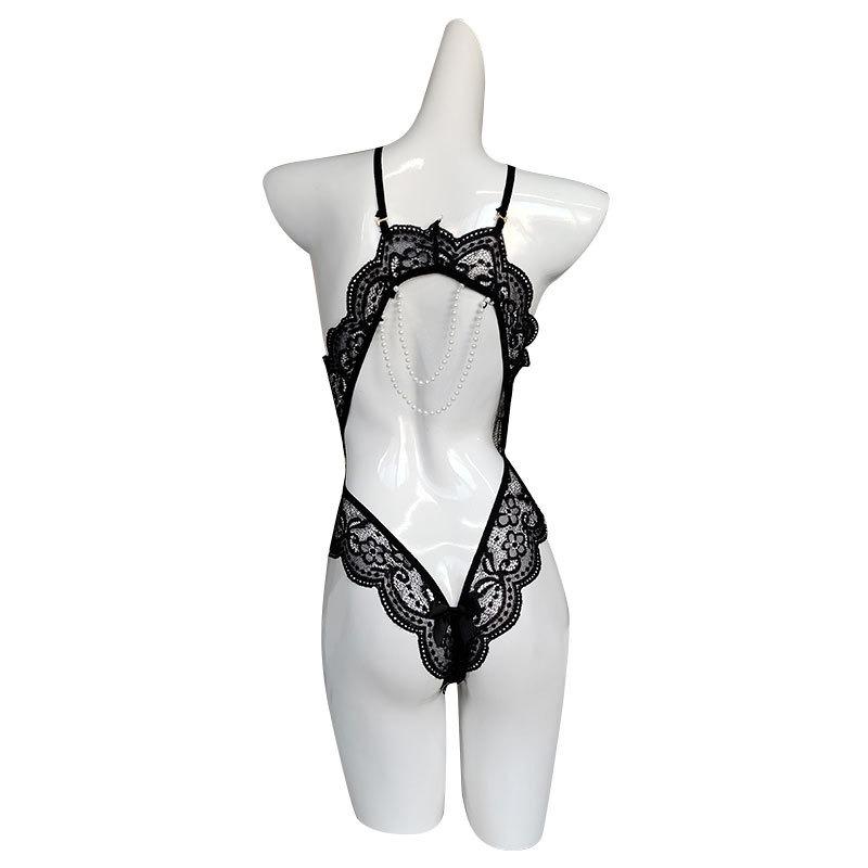 Sexy Lingerie Sexy Lace Perspective Nightclub Queen Pure Desire Uniform Open Hot Breast Conjoined