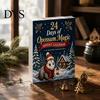 Winter Seasonal Decor 24 Days Christmas Advent Calendar with 2D Flat Acrylic Possum Pendants, Creative Countdown Festive for Tree Decoration