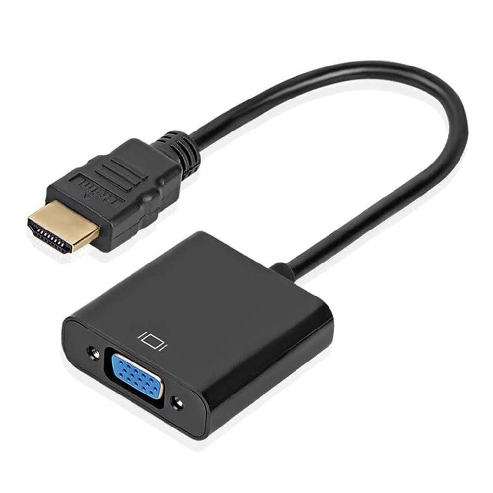 

HDMI-compatible To VGA Adapters Converters Digital To Analog Converters Black DE