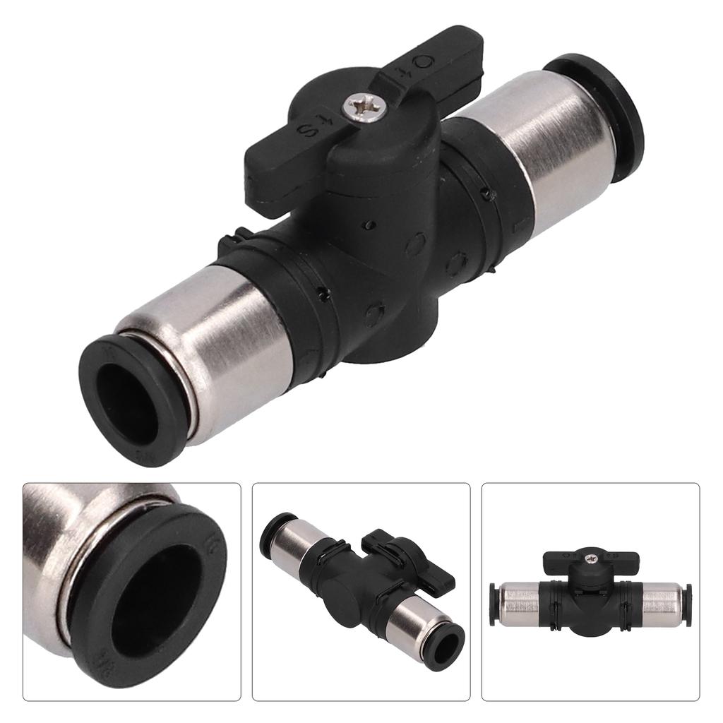 Pneumatic Valve Connector Manual Control Knob Switch Air Line Quick Connect Fittings 3 8in