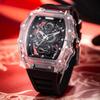 Langma R Acrylic Hollow Transparent Wine Barrel Men's Quartz Watch Automatic Quartz Watch Trend Sports
