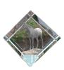 Akhal-Teke – Crystal Cube with a Horse Picture, Horse Picture In Crystal |