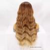 Hand-tied Lace Front Wig Long Curly Gradient Synthetic Women Middle Part