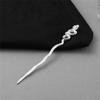 Chinese Punk Ruby Pendant Sword Hairpin Fashion Simple Modern Headdress Back Of The Head Pan Hair Ornament Fashion Retro New