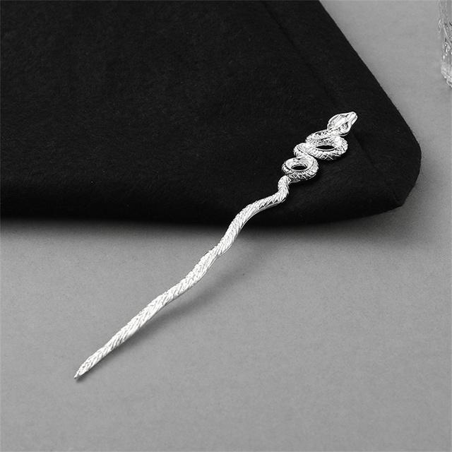 Chinese Punk Ruby Pendant Sword Hairpin Fashion Simple Modern Headdress Back Of The Head Pan Hair Ornament Fashion Retro New