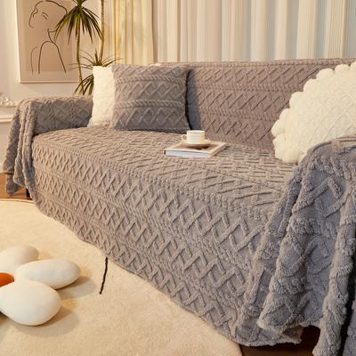Sofa ručník ve stylu INS Prachotěsný a hřejivý Potah na pohovku Látkový Jednoduchá Podzimní a Zimní Žakárová Plyšová Přehoz na pohovku