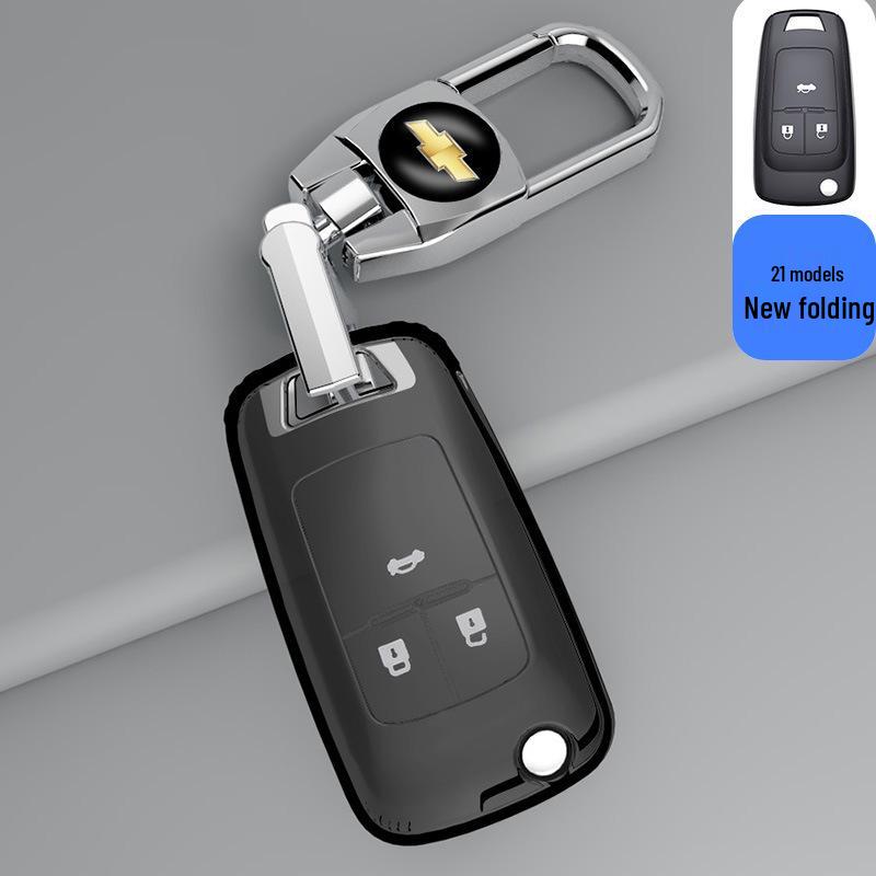 Chevrolet Key Cover: Transparent Shell for Cavalier, Malibu, Cruze, Trax, Onix, Sail