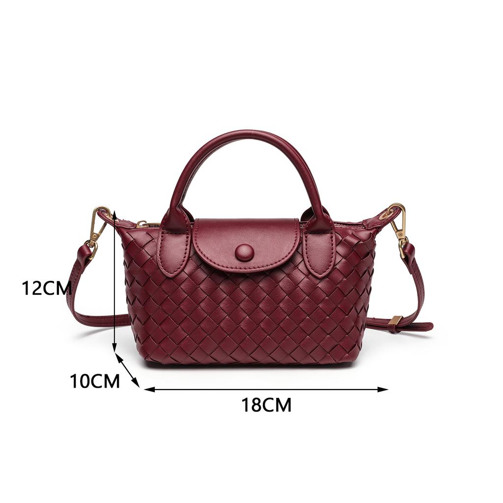 Hot-selling New Hand-woven Longxiang Bag Shoulder Dumpling Bag Commuter Light Luxury Handbag