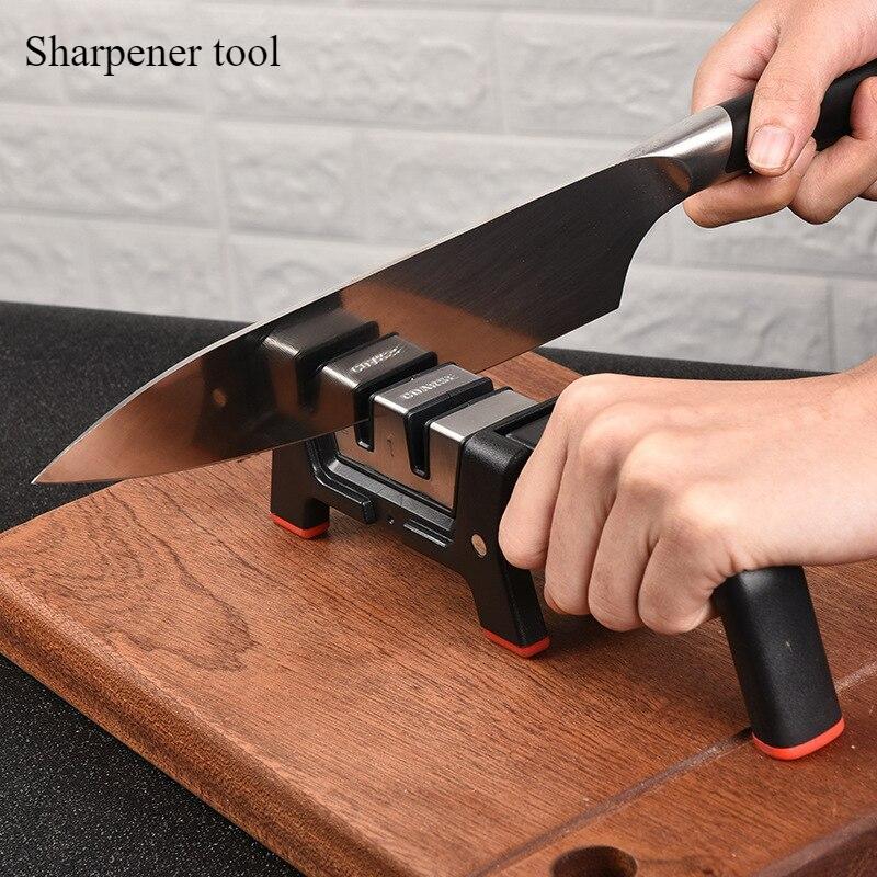 Manual Folding Knife Sharpener Creative Multi-functional Gold and Steel Sand Ceramic Whetstone Household Kitchen Tools