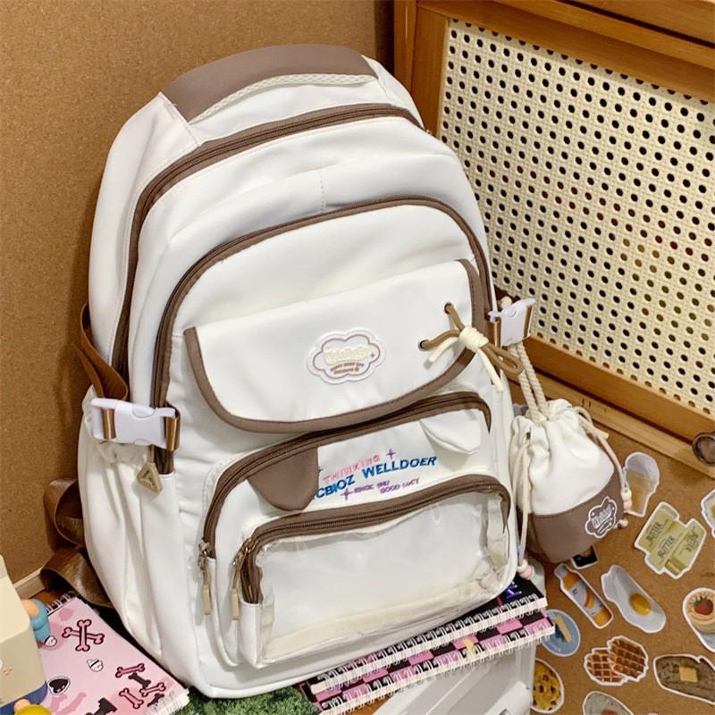 School Bag Contrasting Color School Bag Female High Value Sweet Beauty Child