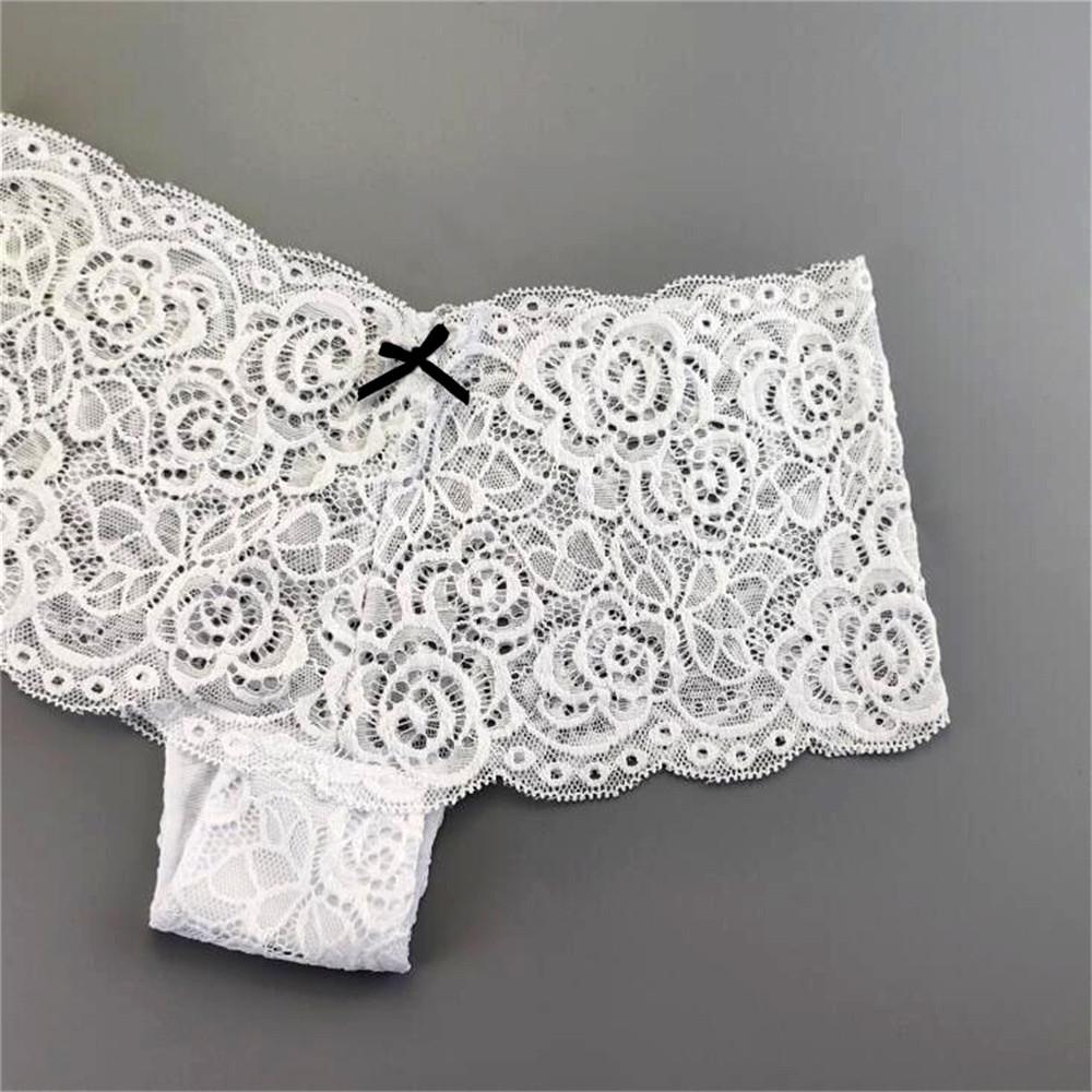 6PCS/set Lace Boxers for Women Sexy Panties Transparent Floral Underwear Female Low Rise Intimates Lingerie