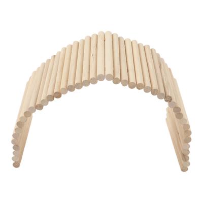 Cachette pour animaux de compagnie Pont en bois Sûr Flexible Tunnel d'escalade pour petits animaux pour lapins cochons d'Inde