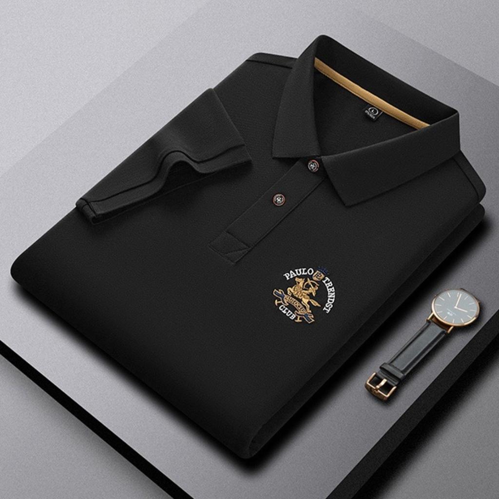 STORN Designer Brand Short Sleeve Polo Shirt Summer Best-selling Pony Letter Embroidered Solid Color Business Casual Men Lapel T-shirt
