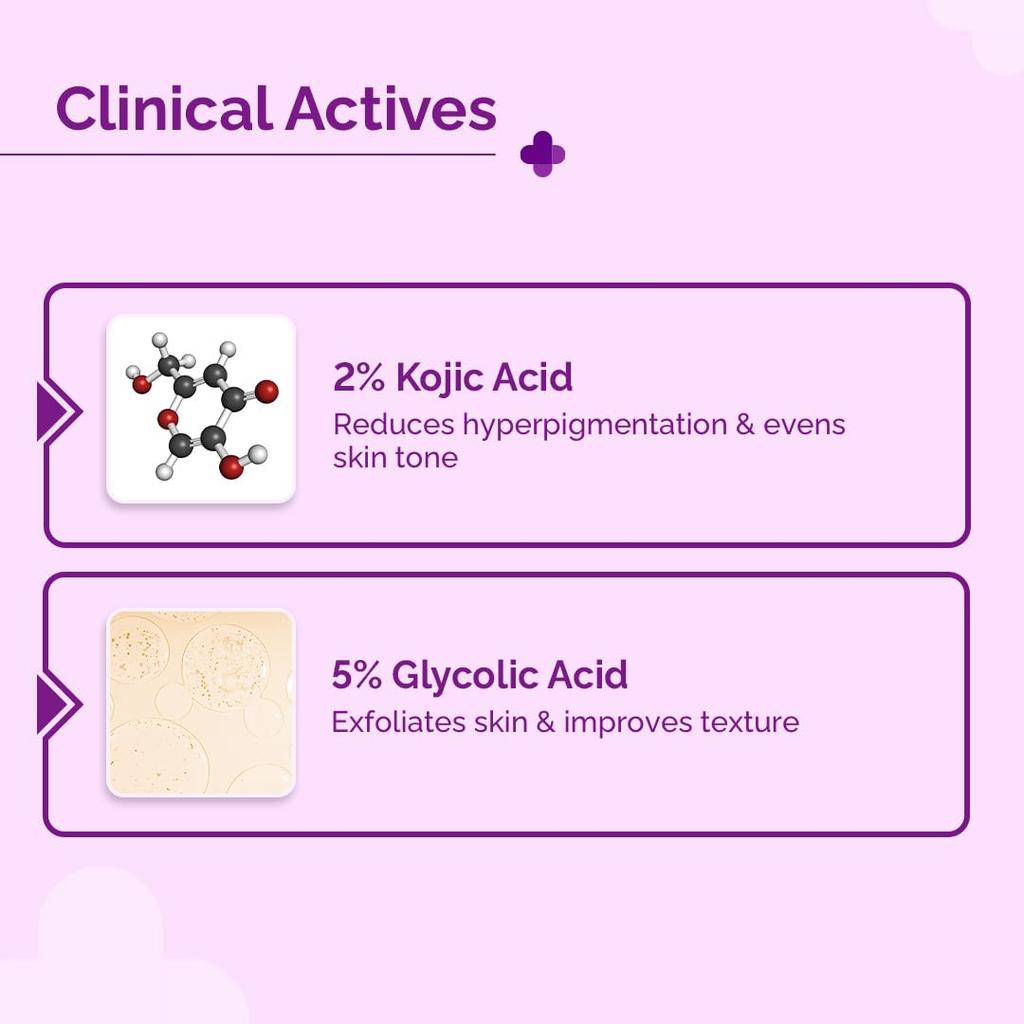 The Derma Co Glycol- und Kojisäure Fresh Mix Ampullen-Set gegen das Erscheinungsbild dunkler Flecken und für Ausstrahlung Alle Hauttypen 14 ml