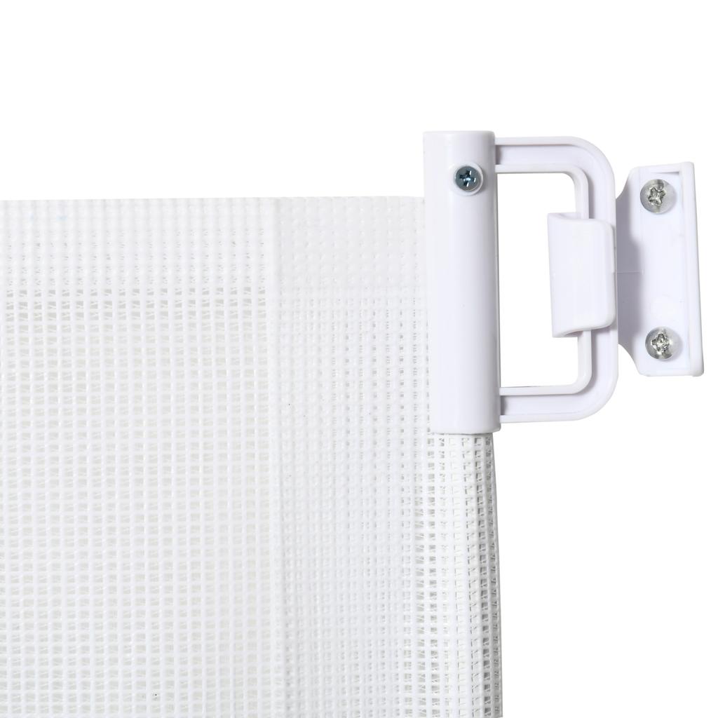 Retractable Stair Gate Dog Pet Barrier For Doorway Staircase Hallway White