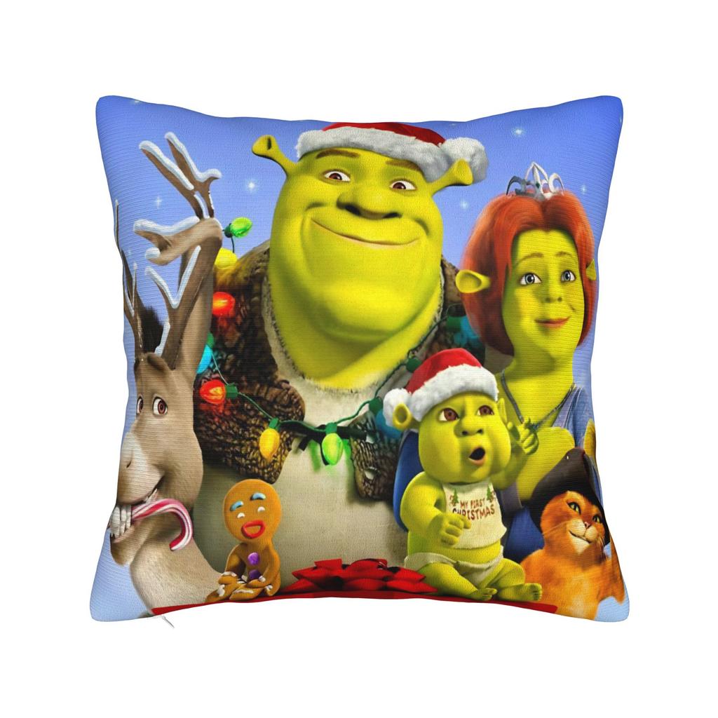 Shreks Meme Funny Pillowcase Polyester Cushion Cover Decoration Pillow Case Cover Home Zippered 18'