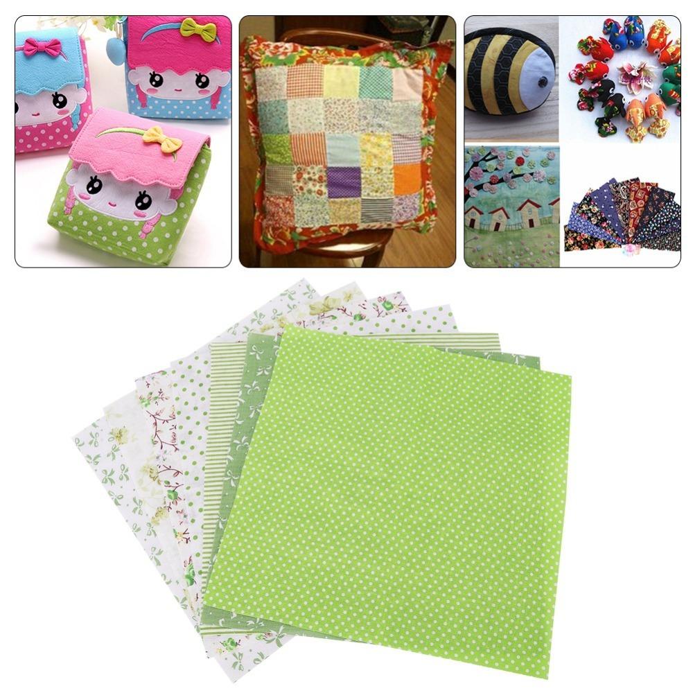 7Pcs Pure cotton plain weave Floral Cotton Fabric Printed Cloth Quilt production S