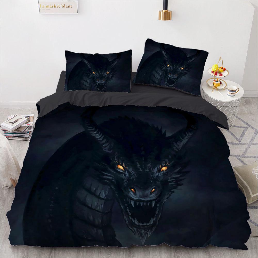 3D Animal Bedding Set Boys and Men Down Duvet Covers Pillowcases 2/3pcs, King Queen Double Bed Cover Gift
