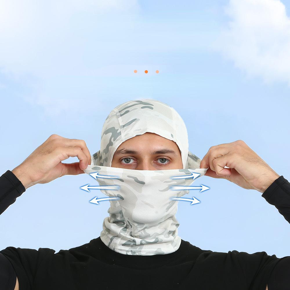 Camouflage Fleece Head Cover Outdoor Cycling Mask Mountaineering Cold Hat Sun Protection Sun Shading Quick Drying Warm Masks