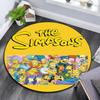 The Simpsons Poster pattern round rug,Carpet Rug for Living Room Bedroom Playroom ,Non-slip Floor Mat,Holiday Gifts and Birthday Gifts.