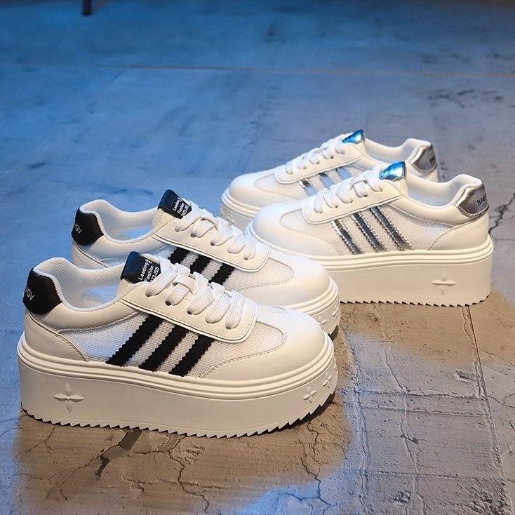 Little white shoes women's single network 2025 autumn new thick-soled versatile small man shows height 5CM casual shoes popular muffin shoes