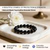 Mehrwert Natürliches Schwarzes Turmalin Armband für Männer, Frauen, Jungen, Mädchen, Starker Schutz vor Negativität Energie Bösen Blicken (Aufgeladen & Energiegeladen