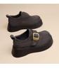 Retro Suede Fleece-Lined Women's Platform Slip-On Loafers - Winter 2025 Collection