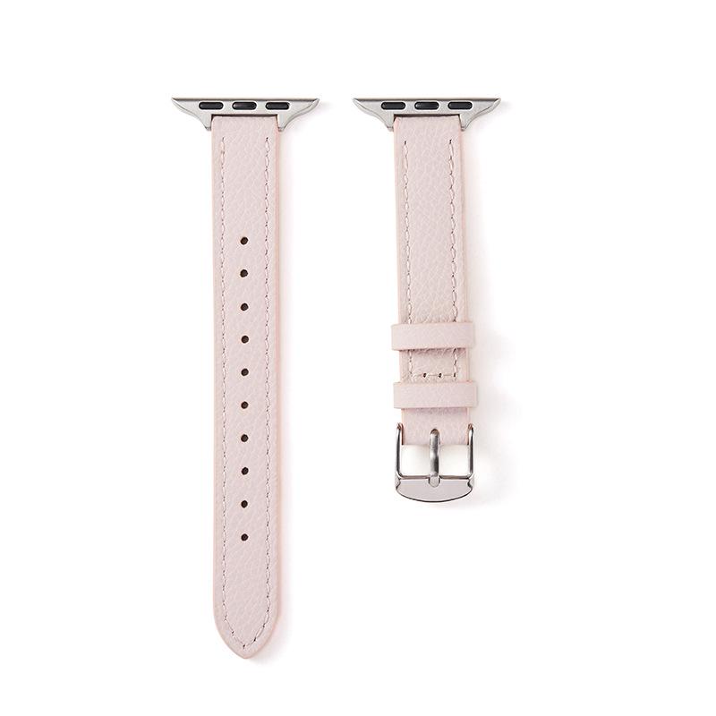 Originální kožený tenký řemínek s vzorem liči pro Apple iWatch