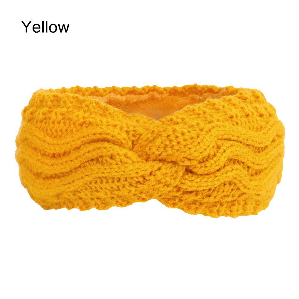 Winter Soft Knotted Stretch Turban Knitted Headbands for Women Hair Bands Ear Warmer