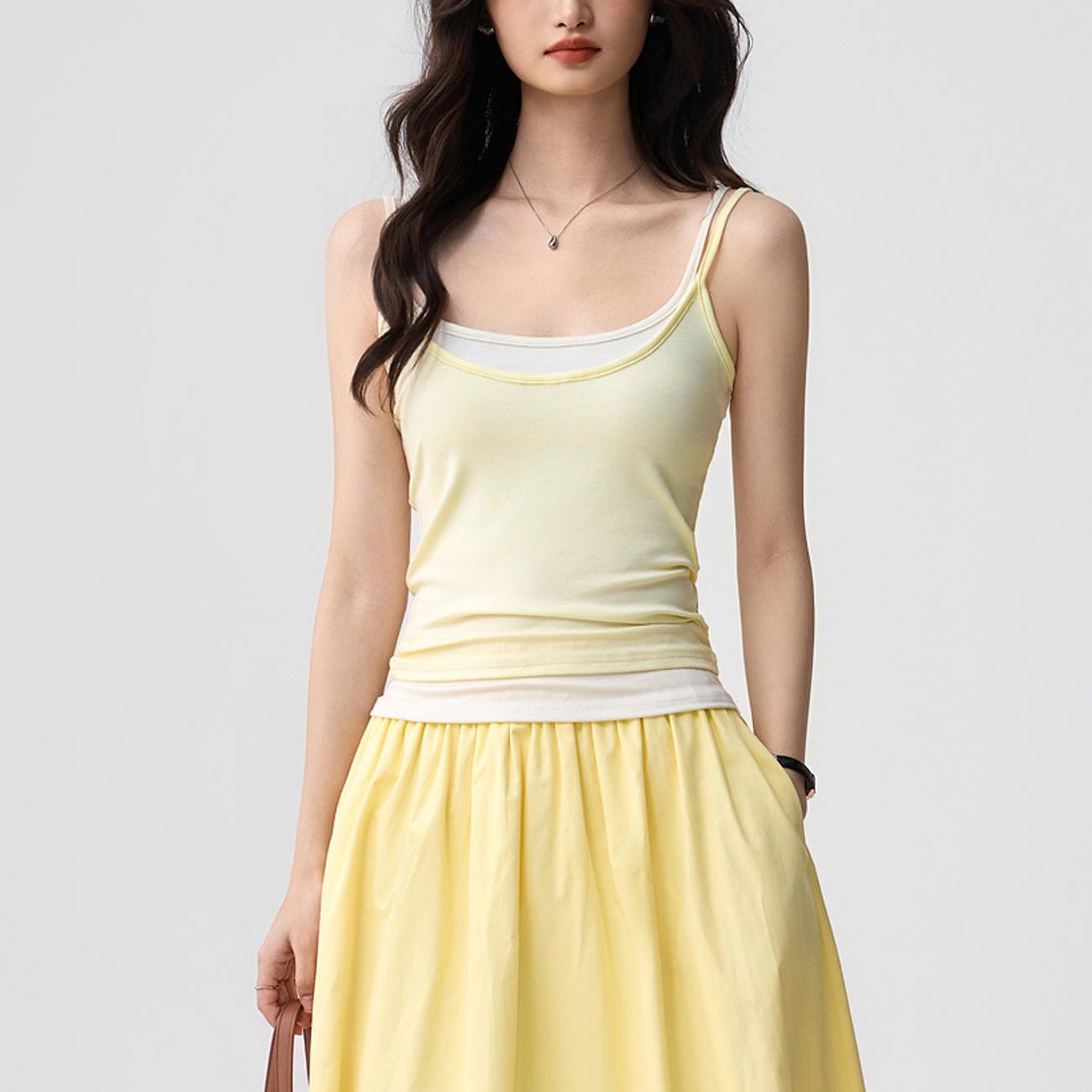 Tencel Lyocell Dopamine Two-Piece Camisole Vest - Women s Sexy Back Outerwear Layer Large