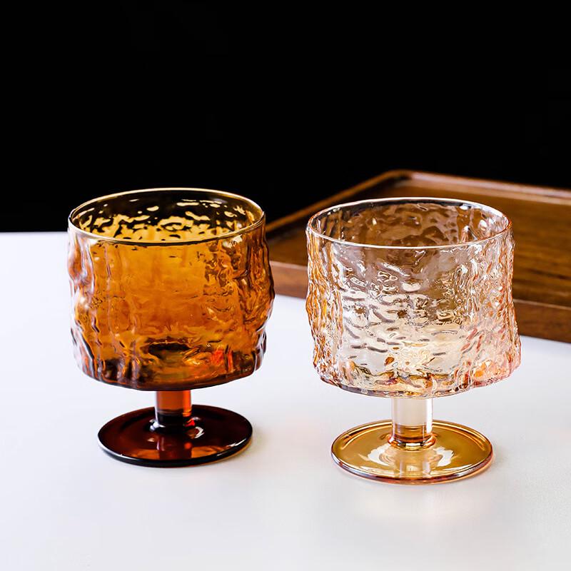 HA Bark Textured Glass Tumblers