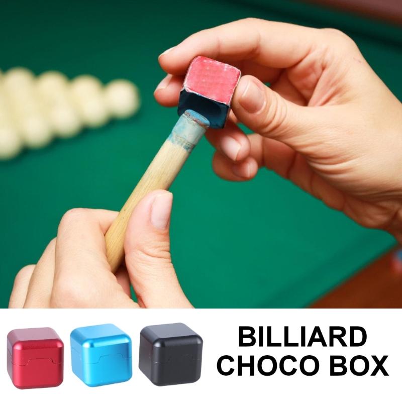 Billiards Chalk Pool Cue Chalk Holder Magnetic Chalks Carriers Case Square Cue Tip Chalk Holder Billiard Table Accessory