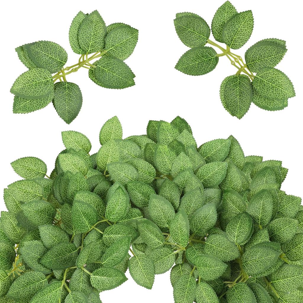 50/100pcs Artificial Plant Pieces Silk Rose Leave Fake Valentine's Wedding Wreath Festival Decora Home Diy Handwork Flowers prop