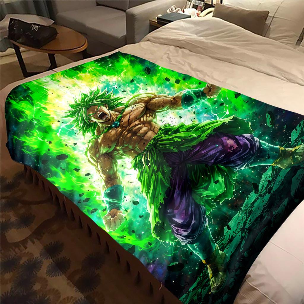 1PC Broli Print Flannel Blanket, High quality All Seasons, Home Decor, Warmth and Comfort, Perfect for Christmas Gifts