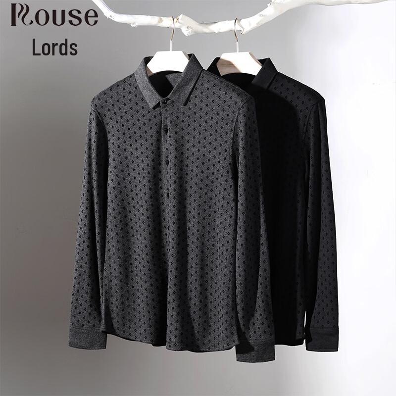 Luozhi Men s Cotton-Wool Blend Casual Long-Sleeve Shirt L