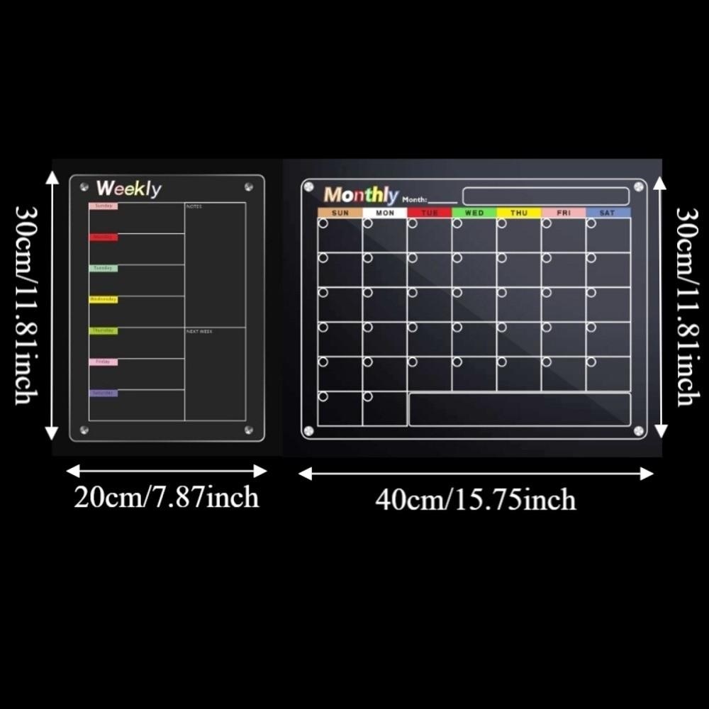 Message Note Monthly Weekly Planner Reusable Rewritable Fridge Clear Board  Office