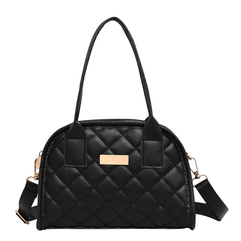 Women's bag, new shoulder messenger bag, fashionable and simple diamond long label decorative handbag, one piece.