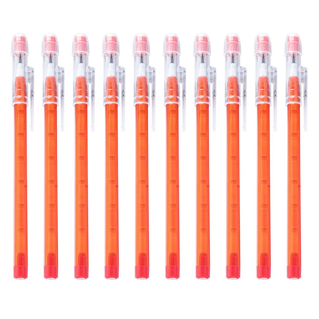 Stackable Pencils Pop Up Plastic Pencil with Eraser Top Multicolor Translucent Pencil Multipoint Non-Sharpening Pencil