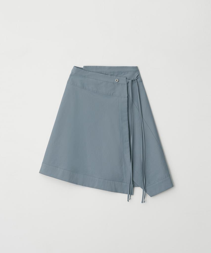 Button Unbalanced Wrap Skirt (2 Colors)