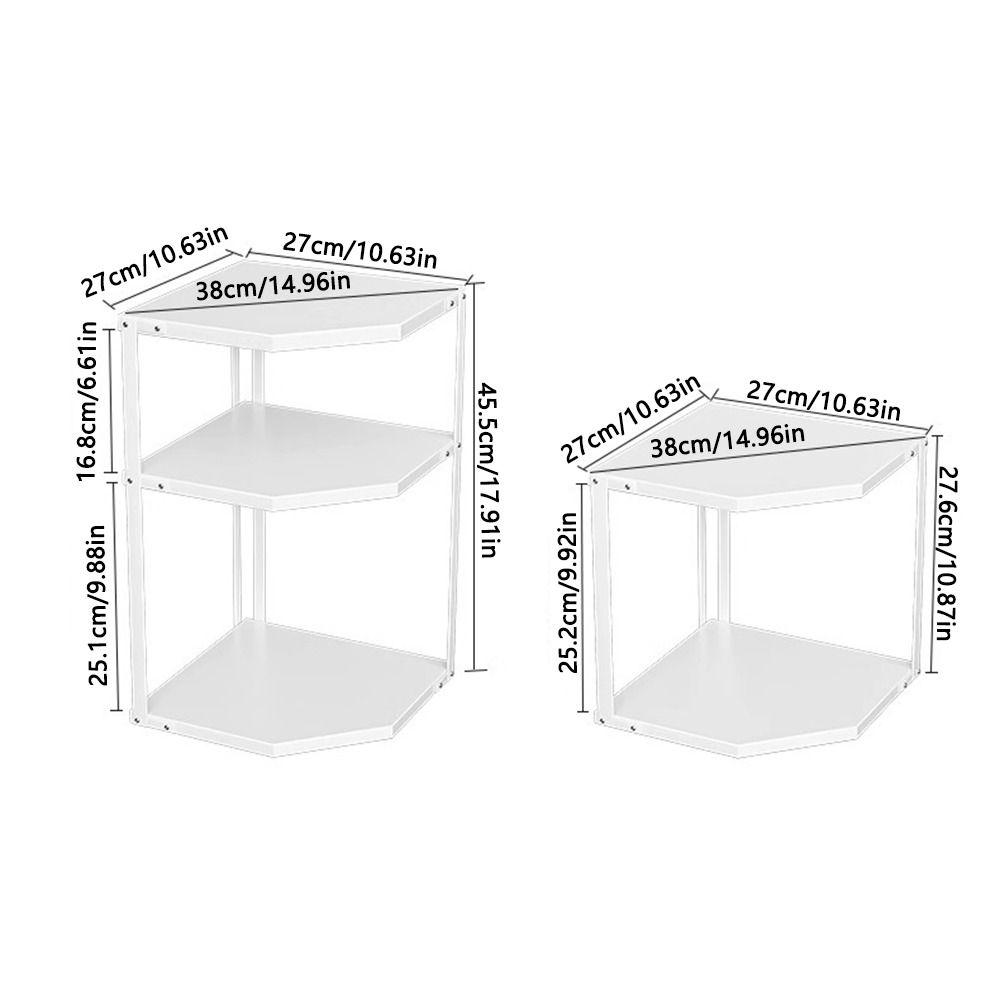 2/3 Tier Corner Pot Storage Rack Space Saving Pots and Pans Organizer  Kitchen