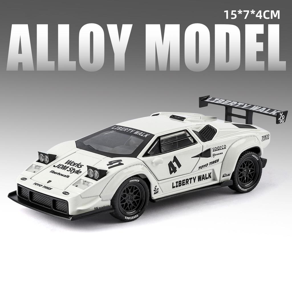 1:32 Countach LP5000s Legierung Sportwagen Modell Diecasts Metall Rennwagen Fahrzeuge Modell Sound Licht Simulation Kinderspielzeug Geschenk