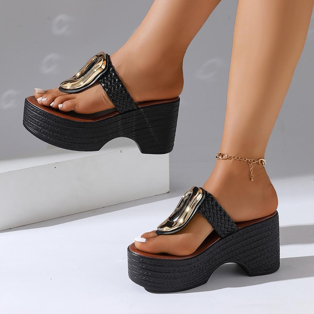 Wedges Slippers Women Sandals Platform High Heels Shoes Summer Slingback 2026 Trendy Dress Pumps Open Toe Slides Sandalias