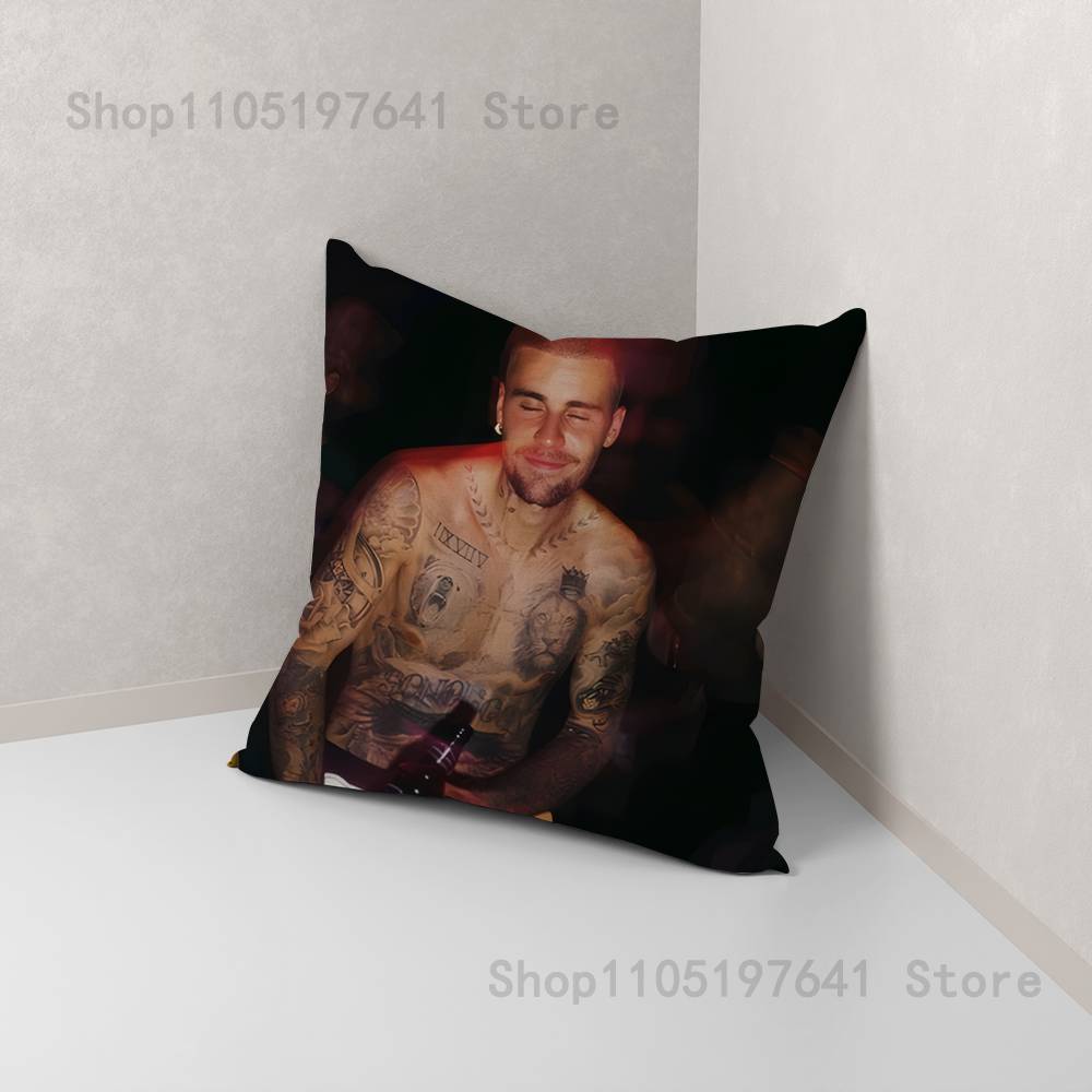 

SWAG J-Justin-S-Bieber-S Наволочка Для Декору Дивана Автомобіля Офісу Кімнати Наволочка З Малюнком Декорації та Захисник 12x12Inch