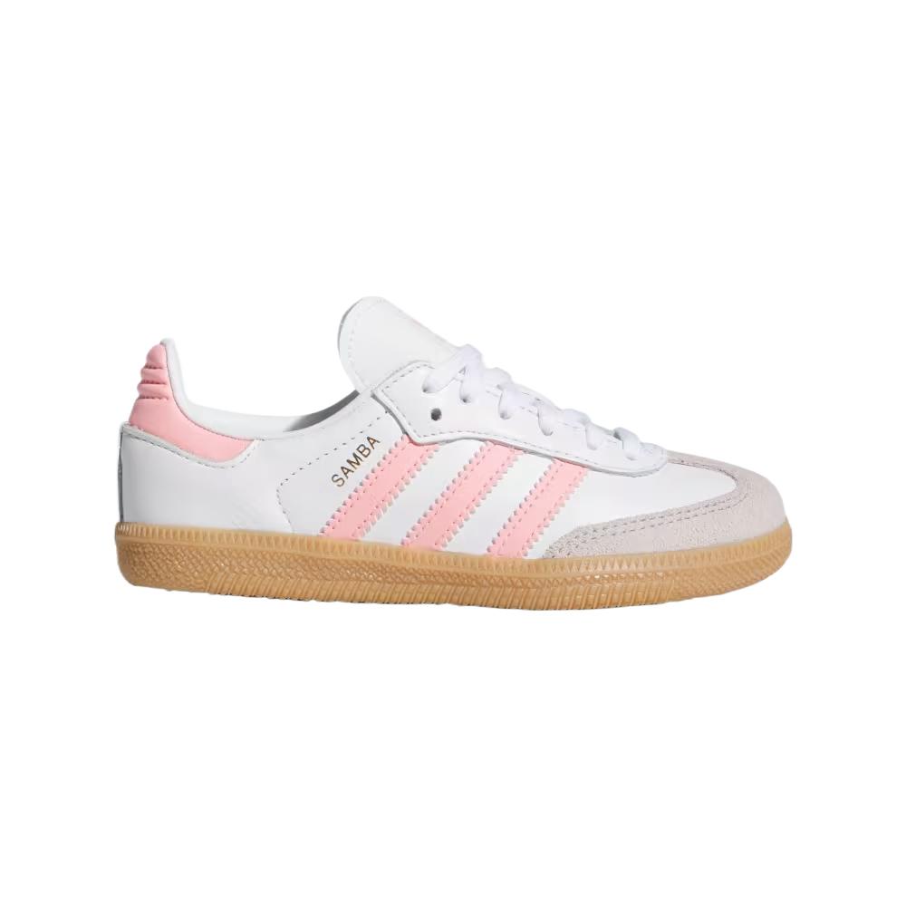 Adidas Samba OG C Weiß Semi-Pink Spark Kinder-Sneaker Wolkenweiß Gummi JP5484