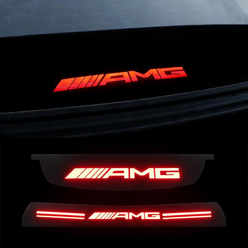 Car High Mounted Brake Light AMG Projection Board Modification Sticker For Mercedes Benz AMG W223 W213 W206 W464 W247 W167 W166 ZU9