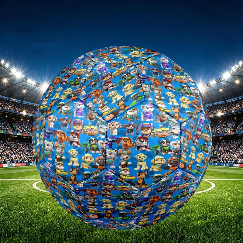 PAW Patrol Print Size 5 Soccer Ball, PU Wear Resistant Football for Match Training and Daily Practice, Birthday Gift for Soccer Fans