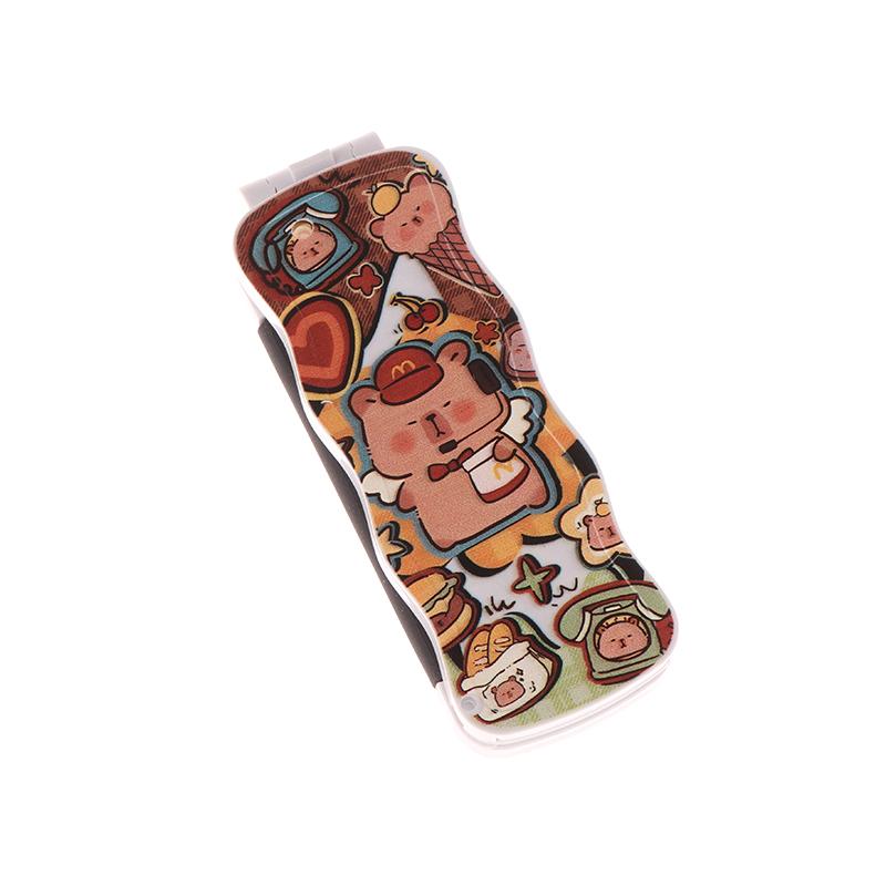 Mini-Haarbürste, faltbarer Massagekamm, Kopfmassage, antistatisch, tragbare Reise-Haarbürste, Mädchen-Haarkämme mit Spiegel