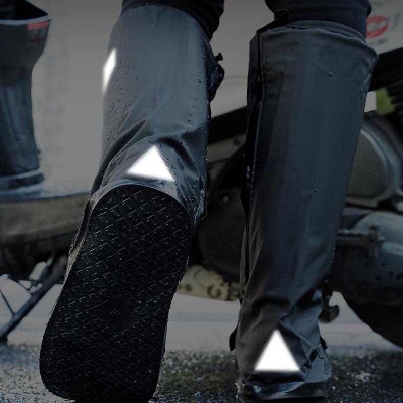 Rain Shoe Cover Tall Tube Thickened Waterproof, Non-slip and Rain-proof Shoe Cover Travel Cycling Anti-dirty Rain Boot Cover