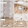 HoMettler Rotating Mop, Water-Separating Mop, Wet/Dry Mopping, Water-Saving Design, Triangular Head with Squeegee, Lightweight, Gentle on Floors, Adju