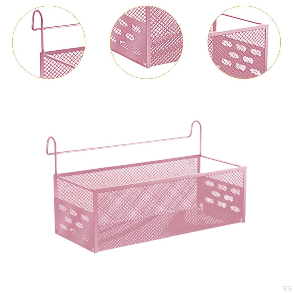 Bed Shelf Mesh Basket As Space Saving Storage Solution Made of Iron with Breathable Design